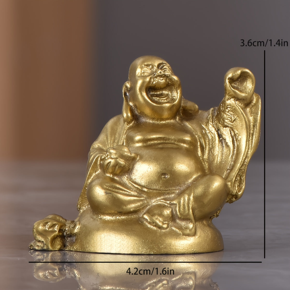 6pcs Antique Auspicious Buddha Statue Resin Ornament, Resin Ornament, Feng Shui Buddha Statue Ornament, Indoor Small Ornament, Car Small Ornament