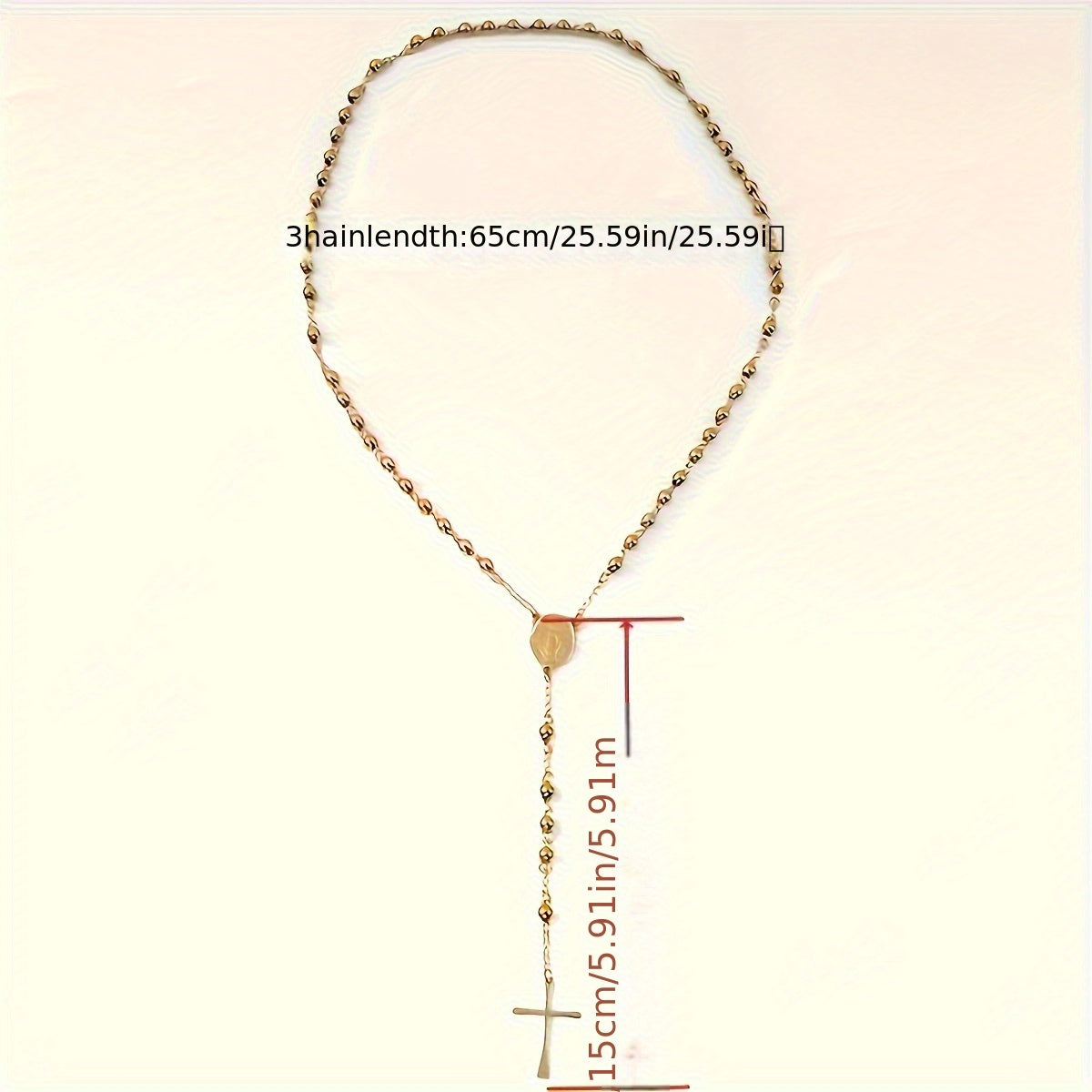 Stainless Steel Virgin Mary Pendant Necklace for Women, Rosary Prayer Beads Chains Jewelry, Catholic Christian Religion
