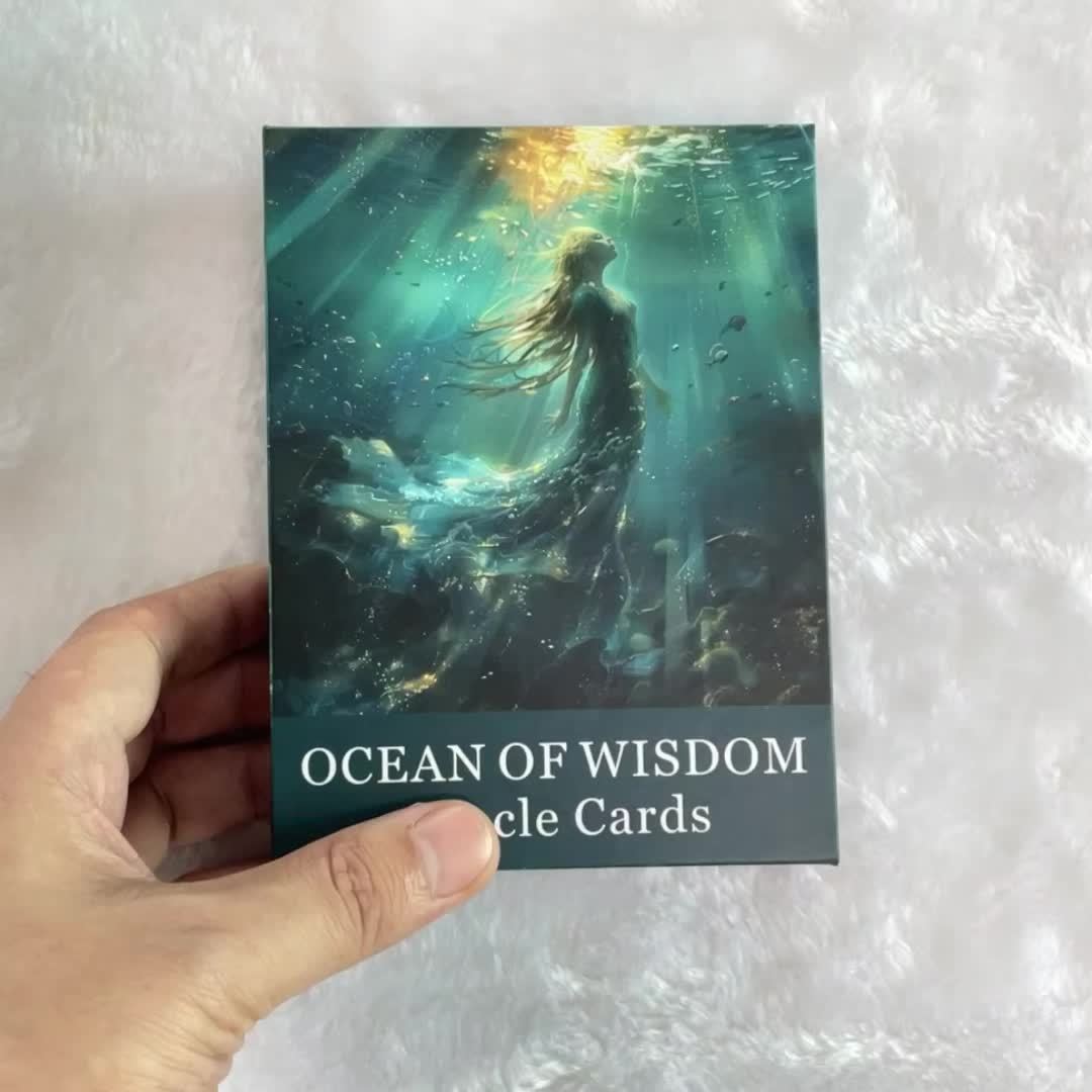 Ocean of Wisdom Oracle Cards - Large 4.72" x 3.38" Tarot Deck, 46-Card Set for Fortune Telling & Prophecy, English Keywords