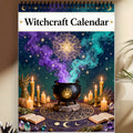 2026 Witch Calendar Spiral Wall Planner with Spell Symbols & Full Moon Calendar - Writable Monthly Layouts, Mystical Journal & Planner for Wiccan Women, Spiritual Gift