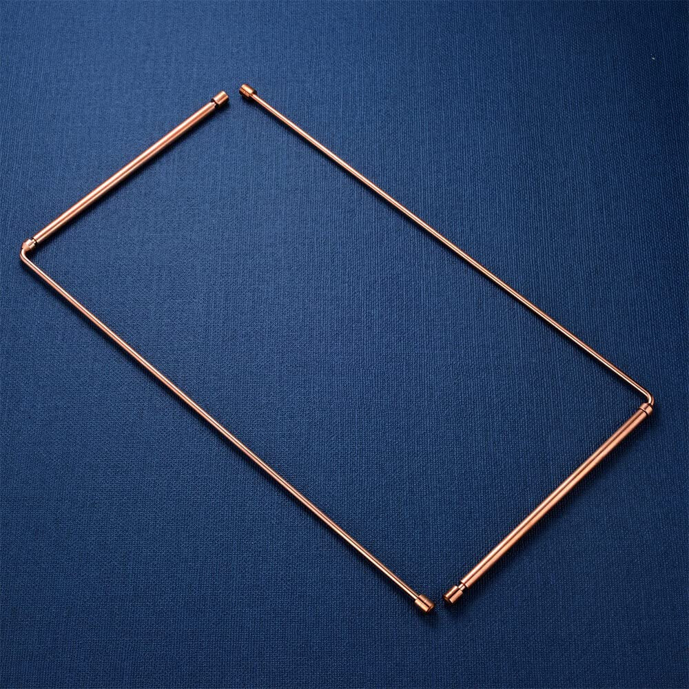 Set of 2 Dowsing Rods Made of 99.9% Pure Copper, Ideal for Ghost Hunting, Locating Water, And Finding Buried Treasures