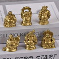 6pcs Antique Auspicious Buddha Statue Resin Ornament, Resin Ornament, Feng Shui Buddha Statue Ornament, Indoor Small Ornament, Car Small Ornament
