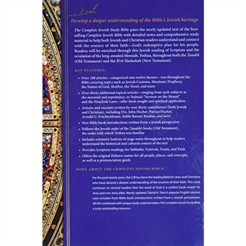 Complete Jewish Study Bible - Hardcover Edition with Insights for Jews and Christians, Paper Material, Illuminating the Jewishness of God'S Word