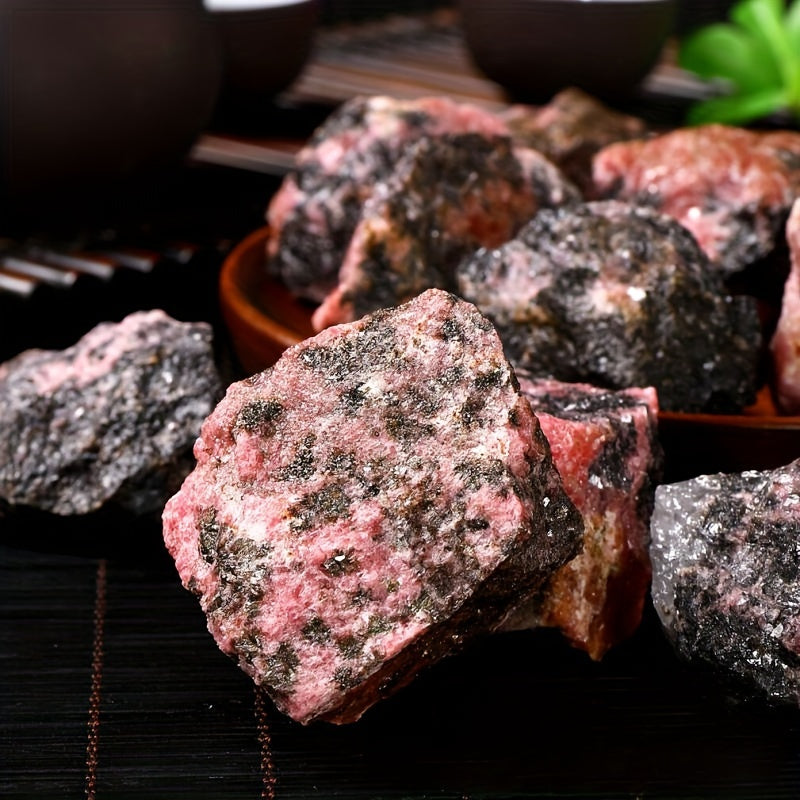 1pc/3pcs/5pcs Rhodonite Raw Stone and Stone, for Rolling and DIY Raw Stone and Crystal Natural Rock, Spiritual Crystal