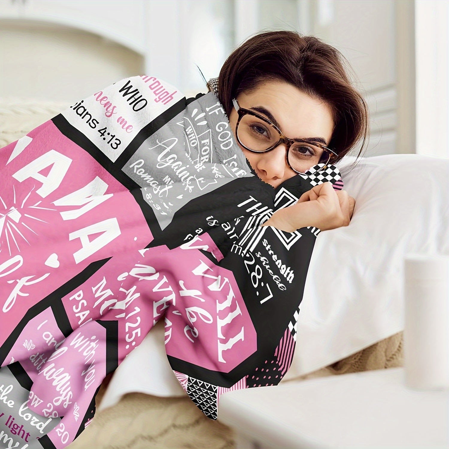 1pc Christian Women'S Gift 'I Am a Child of God' Fleece Blanket for Napping, Sofa, And Bedding