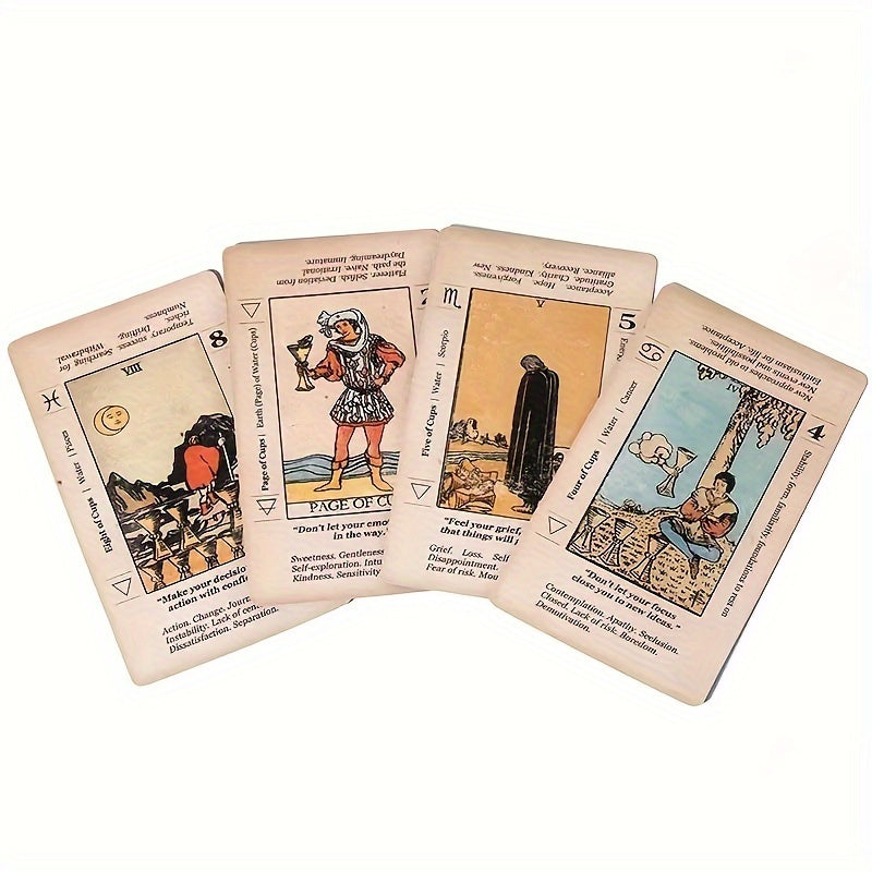 Beginner's Tarot Card Set with Keywords - Fortune Telling for Insight & Guidance