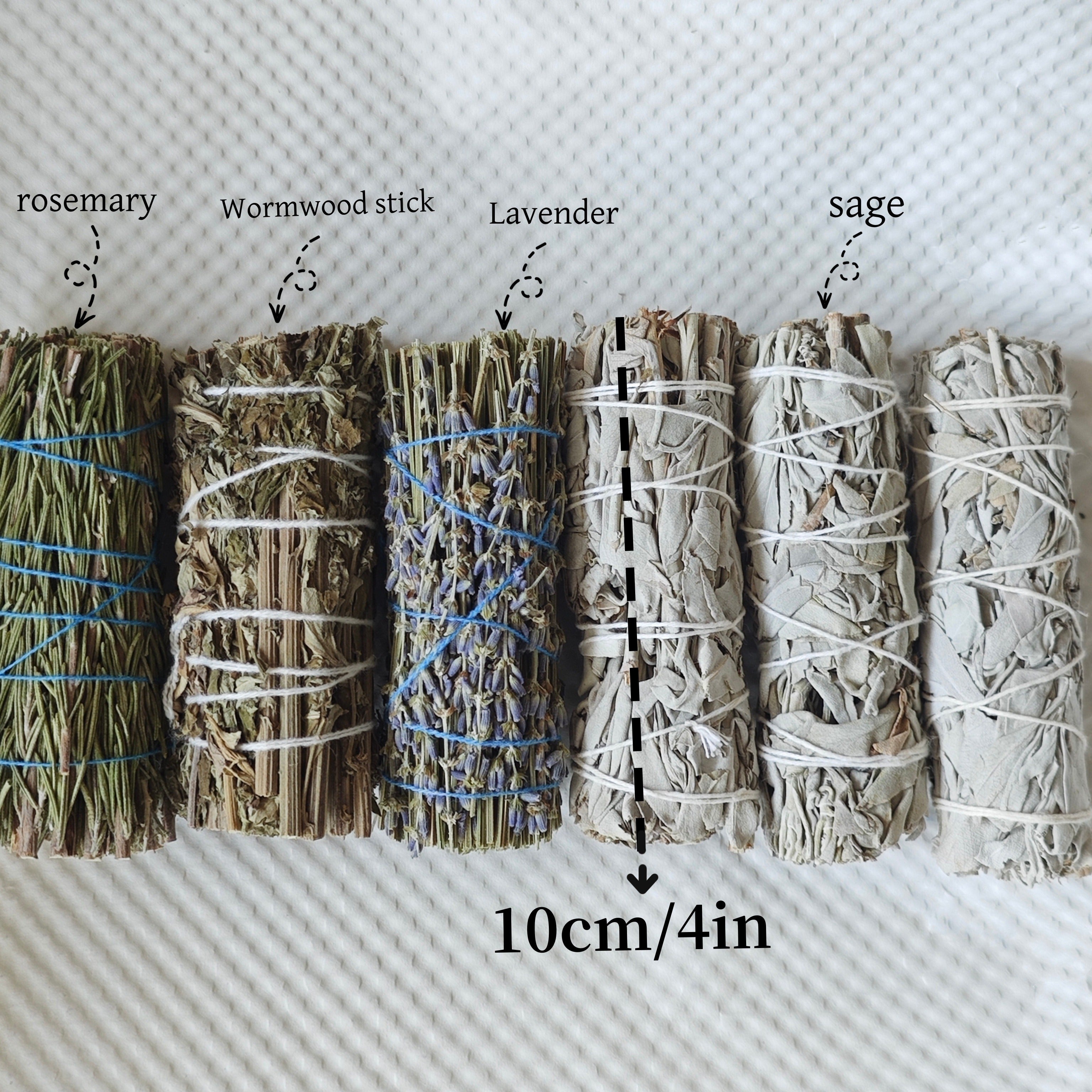 1 Set Herbal Aromatherapy Bundle, Sage, Mugwort, Lavender, Rosemary Sticks, Natural Smudge Sticks for Spiritual Energy Cleaning, Positive Vibes, Home & Kitchen Decor, Ideal for Christmas, Halloween, Easter, Hanukkah, Thanksgi