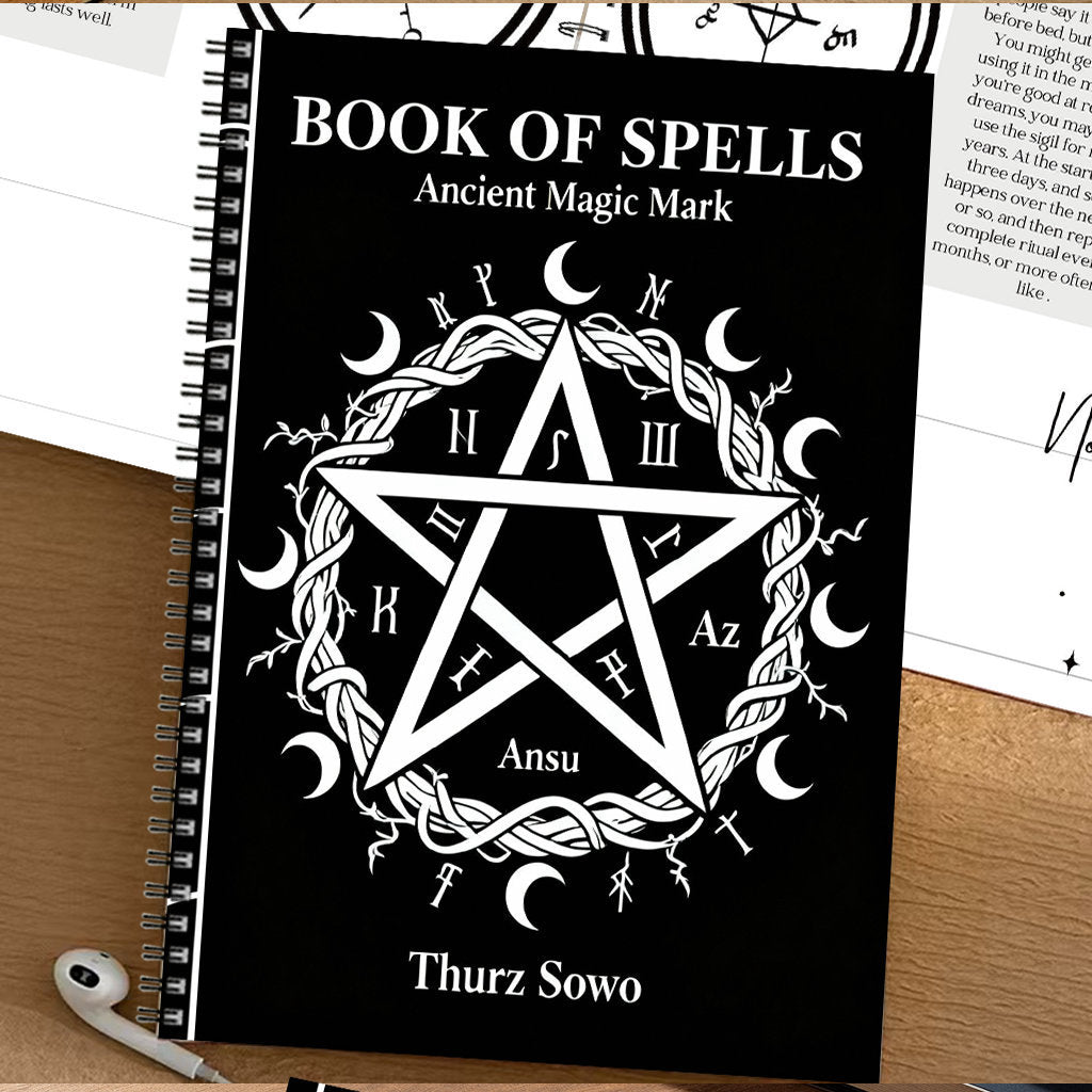50-Page Magic Sigil Manual & Rune Journal - Occult Diary Suitable for Rune Learning, Sigil Creation, Amulet Design, Magic Symbol Collection, Occult Studies Notes, Personal Sigil Book for Wiccan, Witchcraft, Spellcraft Records