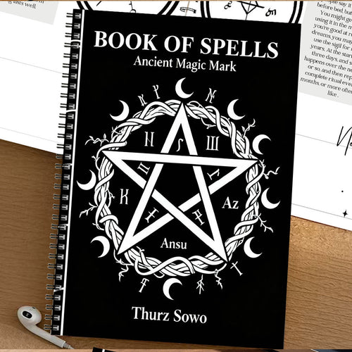 50-Page Magic Sigil Manual & Rune Journal - Occult Diary Suitable for Rune Learning, Sigil Creation, Amulet Design, Magic Symbol Collection, Occult Studies Notes, Personal Sigil Book for Wiccan, Witchcraft, Spellcraft Records