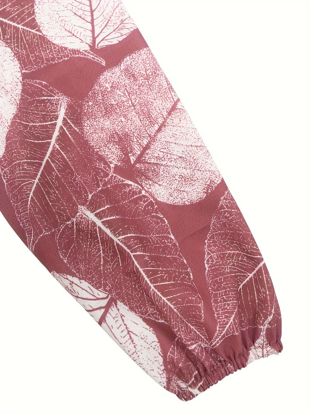 Women's Middle Eastern Muslim Print Pleated Waist Dress (Headscarf Not Included)