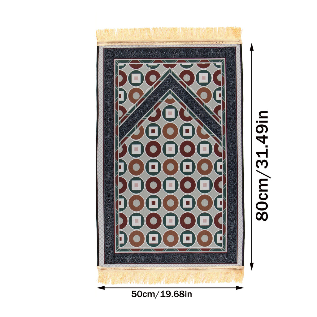 1pc Luxury Muslim Prayer Mat, Non-Slip Printed Islamic Kabah, Soft Worship Cushion, Meditation Rug, Pilgrimage Blanket, Islamic Prayer Carpet, Ideal Islamic Gift