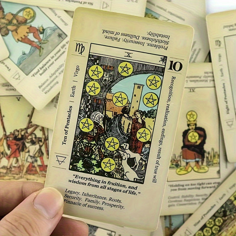 Beginner's Tarot Card Set with Keywords - Fortune Telling for Insight & Guidance