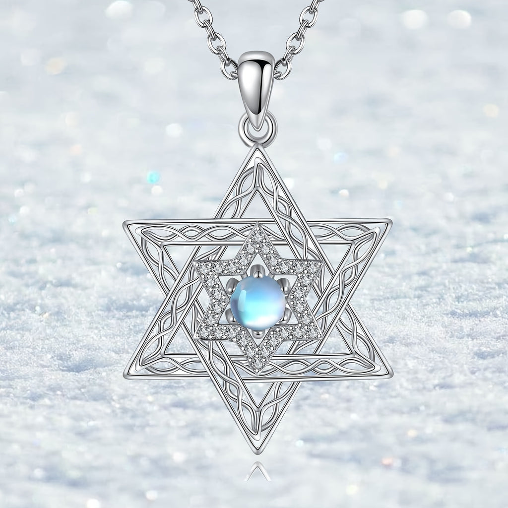 Star of David Necklace Birthday Gift for Women Sterling Silvery Magen Star of David Messianic Jewish Jewelry Birthday Gift for Women