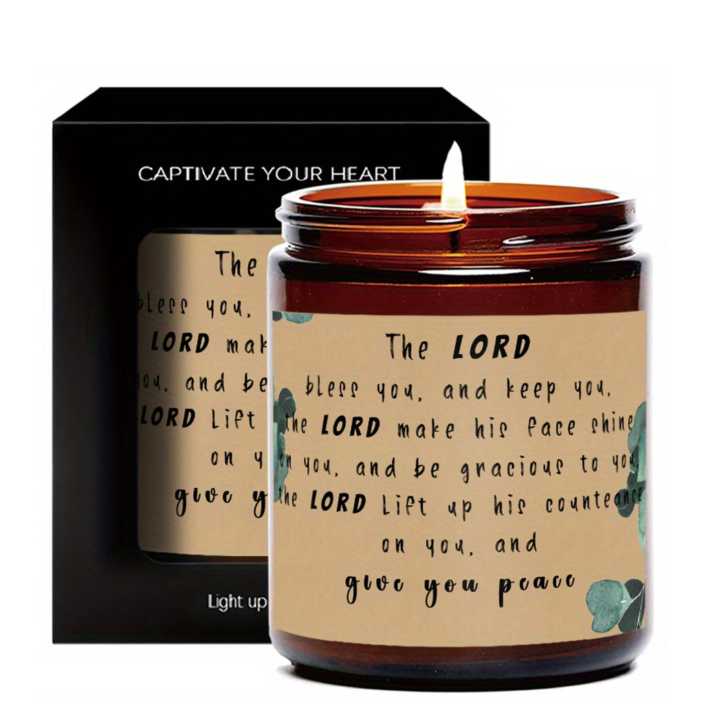 Devotional Prayer Lavender Candle Gifts for Men Women mom dad grandma and grandpa a teacher friend priests goddaughter graduation scripture Christian Birthday Spiritual Encouragement Catholic Jesus Believer Employee Appreciat