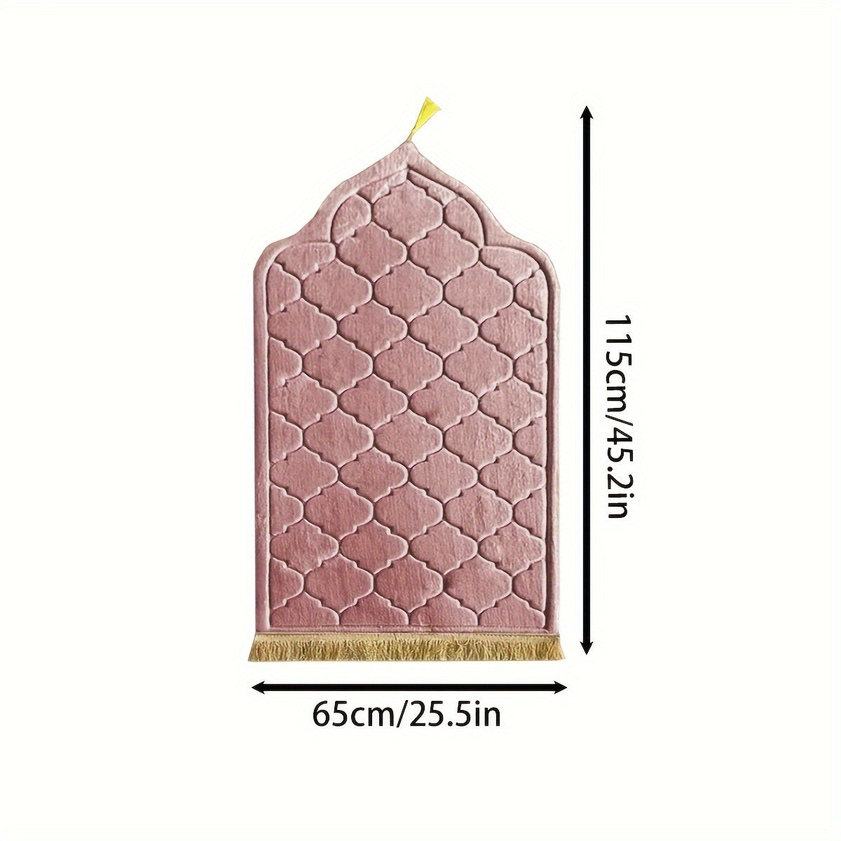 1 Pc Red Muslim Prayer Mat, Non-Slip Foldable Family Prayer Mat, Tassel Pilgrimage Mat, Thickened Kneeling Mat, For Pilgrimage Activities