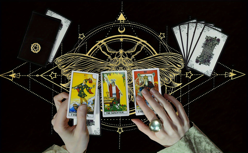 Altar Tarot Card Cloth - Velvet Tarot Divination Tablecloth With Tarot Carrying Bag