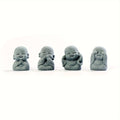 4pcs, Cute Smiling Little Buddha Statue, Monk, for Living Room/Yoga Room/Tea Table/Outdoor Garden/Moss Flower Pot/Fish Tank Decoration, Beautiful and Peaceful/Soothing Decoration, Creative Small Gift, Housewarming Gift