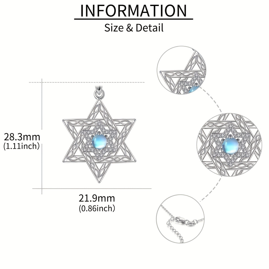 Star of David Necklace Birthday Gift for Women Sterling Silvery Magen Star of David Messianic Jewish Jewelry Birthday Gift for Women