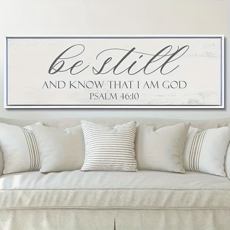 1pc Be Still and Know That I Am God - Inspirational Scripture Wall Art for Christian Decor, For Living Room Wall Decor, Bedroom Wall Decor, Canvas Poster Wall Art Decor, No Frame