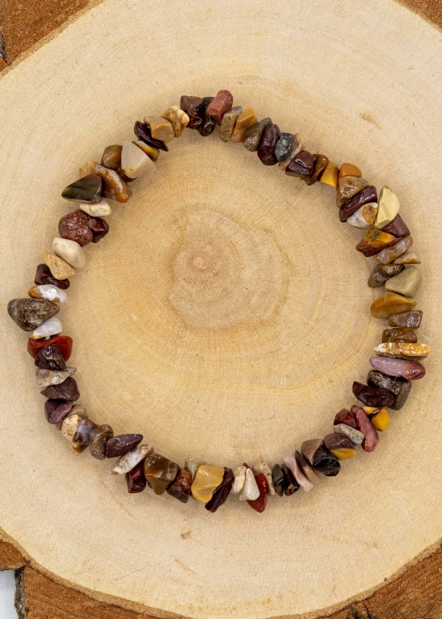 Mookaite Jasper Chip Stretch Bracelet